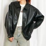 ブラック | 合皮ブルゾン | GORGE