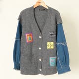 デニム袖ワッペン付きカーディガン | GORGE  | 詳細画像2 