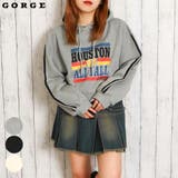 ラインロゴ短丈裏起毛パーカー | GORGE  | 詳細画像1 