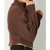 ブラウン | モチモチボトルネックショート丈プルオーバー | GORGE 