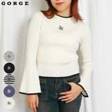 刺しゅう袖フレアニットプルオーバー | GORGE  | 詳細画像1 