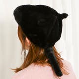 ブラック | しっぽ付きネコ耳ファーＣＡＰ | GORGE 