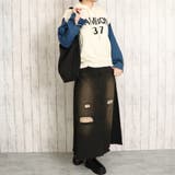 デニム袖ロゴニットパーカー | GORGE  | 詳細画像5 