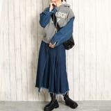 デニム袖ロゴニットパーカー | GORGE  | 詳細画像6 