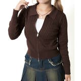 ブラウン | レディース ニット カーディガン風トップス | GORGE