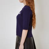 半袖襟付き刺しゅうニットプルオーバー | GORGE  | 詳細画像3 