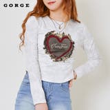 《ハート×ギャザー》レディース ロングTシャツ ストレッチ 韓国風 春秋 | GORGE | 詳細画像1