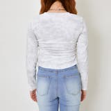 《ハート×ギャザー》レディース ロングTシャツ ストレッチ 韓国風 春秋 | GORGE | 詳細画像4