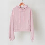 ピンク | フード付きショート裏毛プルオーバー | GORGE 