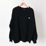 ブラック | アソート刺しゅうスエットライクプルオーバー | GORGE 