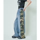 ブルー | メイサイ切り替えデニムパンツ | GORGE