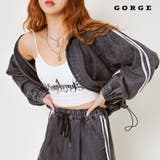 ラインデニムドローコードショート丈ブルゾン | GORGE  | 詳細画像1 