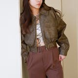 ブラウン | ショート丈合皮ブルゾン | GORGE 