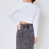 《バタフライ刺繍×ショート丈》レディース 長袖Tシャツ クロップド 春秋	 | GORGE  | 詳細画像12 