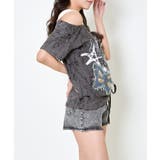 《デニム蝶×ワンショル風》クラッシュTシャツ/個性派エモ映え | GORGE | 詳細画像7