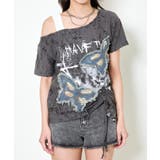 《デニム蝶×ワンショル風》クラッシュTシャツ/個性派エモ映え | GORGE | 詳細画像11