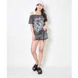 《デニム蝶×ワンショル風》クラッシュTシャツ/個性派エモ映え | GORGE | 詳細画像4