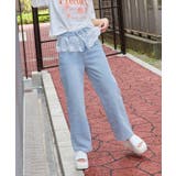 チュールレース付きデニムパンツ | GORGE | 詳細画像1