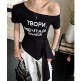 アシンメトリーオフショルTシャツ | GORGE | 詳細画像1