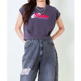 チャコール | ロゴハリツケタックTシャツ | GORGE