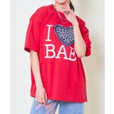 レッド | デニムハリツケＩハートＴシャツ | GORGE 