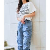 《英字ロゴ×オフショル風》レディース ロゴTシャツ クロップド丈 | GORGE  | 詳細画像2 