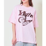 ピンク | バタフライ刺繍Tシャツ | GORGE
