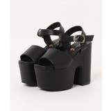 ブラック | 厚底ストラップサンダル | GORGE 