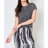 チャコール | 《タックショルダー×コンパクト丈》レディース フレンチスリーブTシャツ シンプル | GORGE 