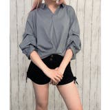 グレー | レディース ポリエステル スキッパーシャツ | GORGE 