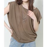 ブラウン | ネックレス付き接触冷感Tシャツ | GORGE