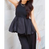 ブラック | 《カップ付き×バルーンフォルム》テレコトップ／らく映えデザイン | GORGE 