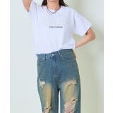 《ラメ刺繍ロゴ》レディース 半袖Tシャツ カジュアル 春夏秋 | GORGE  | 詳細画像1 