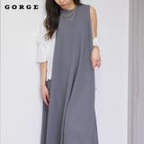 《楽ちんAライン》ノースリーブワンピース／体型カバー×フレアシルエット | GORGE  | 詳細画像1 