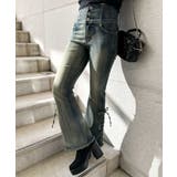 《3つボタン×サイドリボン》フレアデニムパンツ | GORGE  | 詳細画像16 