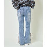 《スエードリボン×レースアップ》脚長フレアデニム | GORGE | 詳細画像7