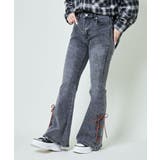 《スエードリボン×レースアップ》脚長フレアデニム | GORGE | 詳細画像8