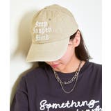 ベージュ | ピグメント刺繍キャップ | GORGE 