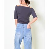 テレコオフショルドロスト半袖トップス | GORGE  | 詳細画像6