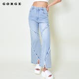 フリンジデニムフレアパンツ | GORGE | 詳細画像1