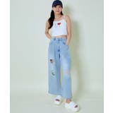 ハートタタキツケダメージデニムパンツ | GORGE | 詳細画像2