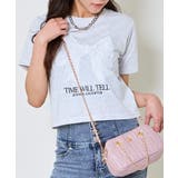 オートミール | レースリボン短丈Tシャツ | GORGE
