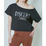 ブラック | ワンショルメイサイハリツケTシャツ | GORGE
