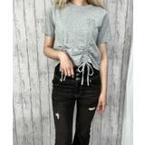 グレー | ラインストーンダブルドロストTシャツ | GORGE