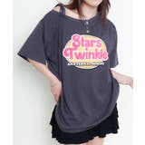 チャコール | ワンショルラメサガラTシャツ | GORGE
