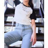 《ラメロゴ×ドロスト》レディース 半袖Tシャツ サイドギャザー | GORGE  | 詳細画像2 