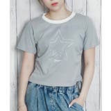 ブルー | 《キラッとドロスト》レディース 半袖Tシャツ サイドギャザー | GORGE 