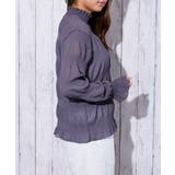 《フリル×シアー素材》レディース シャーリングブラウス ハイネック長袖 | GORGE  | 詳細画像16 