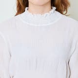 《フリル×シアー素材》レディース シャーリングブラウス ハイネック長袖 | GORGE  | 詳細画像11 