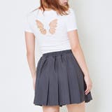 オフホワイト | レディース クロップドTシャツ 背中開き | GORGE